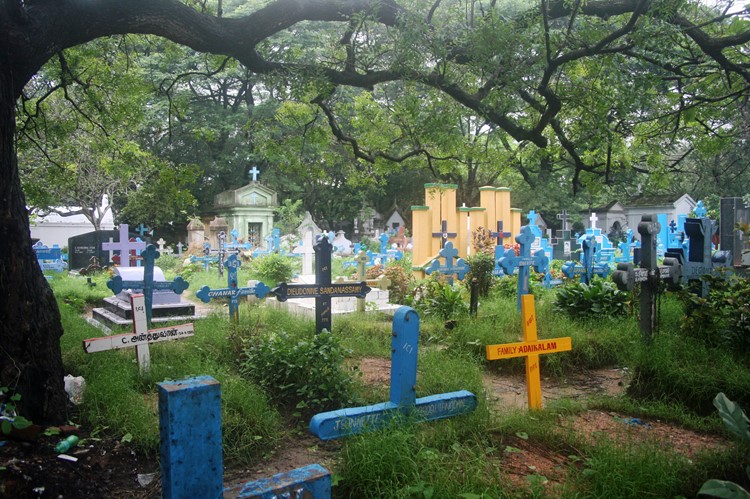 Pondicherry Franse koloniale begraafplaats, India